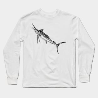 Marlin Fish Print Long Sleeve T-Shirt